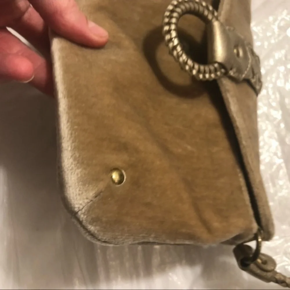 Michael kors tan velour mini bag
